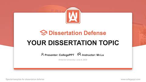 Amberton University Graduation Thesis Defense PPT Template