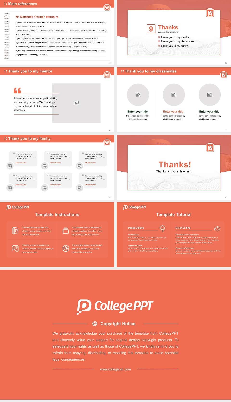 Amberton University Graduation Thesis Defense PPT Template16:9 ratio PPT effect preview image7