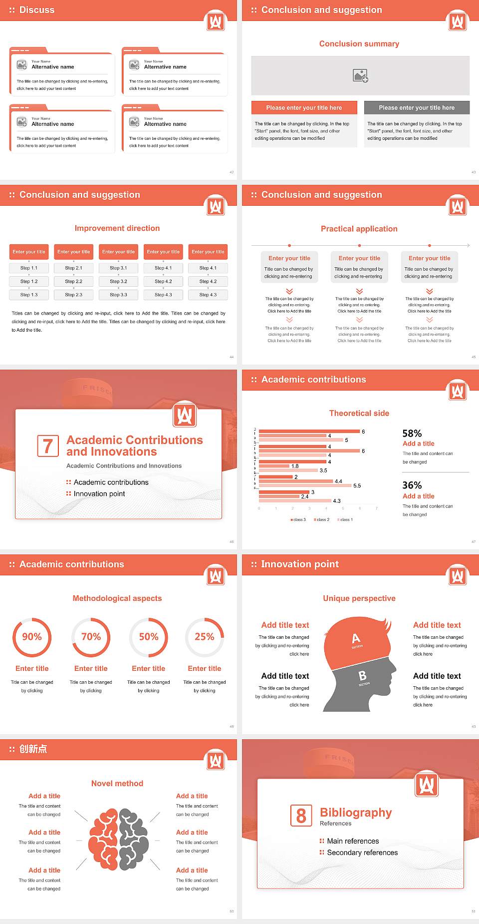 Amberton University Graduation Thesis Defense PPT Template4:3 ratio PPT effect preview image6