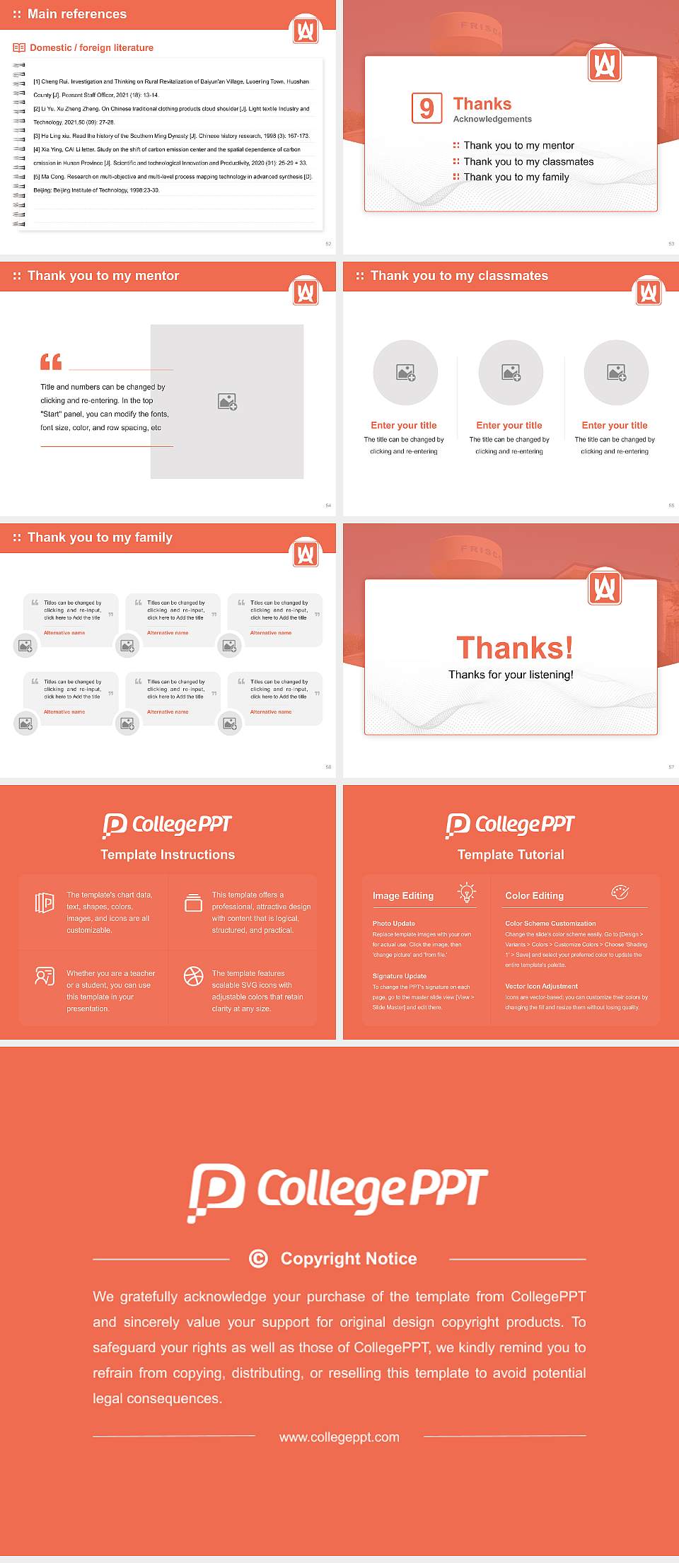 Amberton University Graduation Thesis Defense PPT Template4:3 ratio PPT effect preview image7