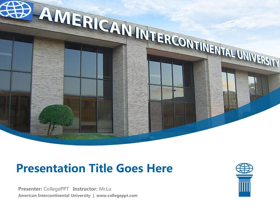 American Intercontinental University Course/Courseware Creation PPT Template4:3 ratio PPT effect preview image5