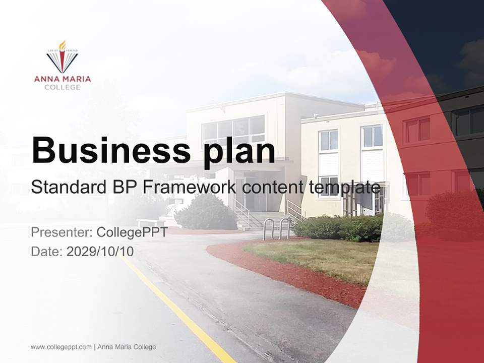 Anna Maria College Competition/Entrepreneurship Contest PPT Template4:3 ratio PPT effect preview image9