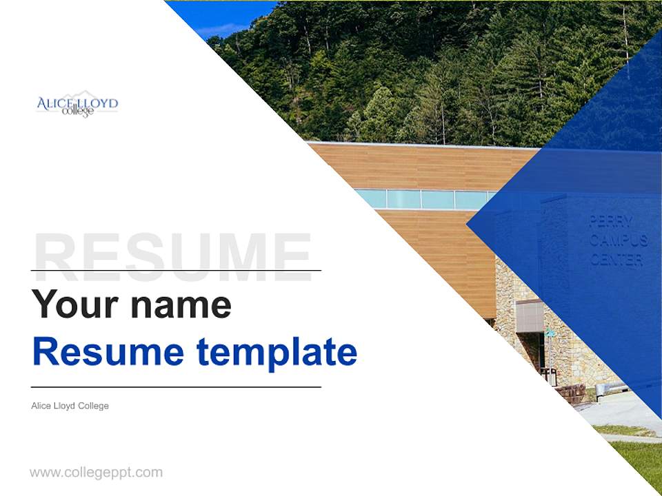 Alice Lloyd College Resume PPT Template4:3 ratio PPT effect preview image5