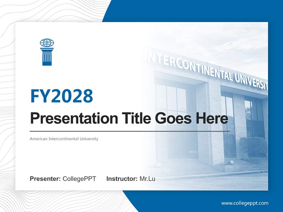 American Intercontinental University Academic Presentation/Research Findings Report PPT Template4:3 ratio PPT effect preview image5