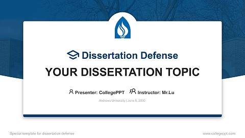 Andrews University Graduation Thesis Defense PPT Template