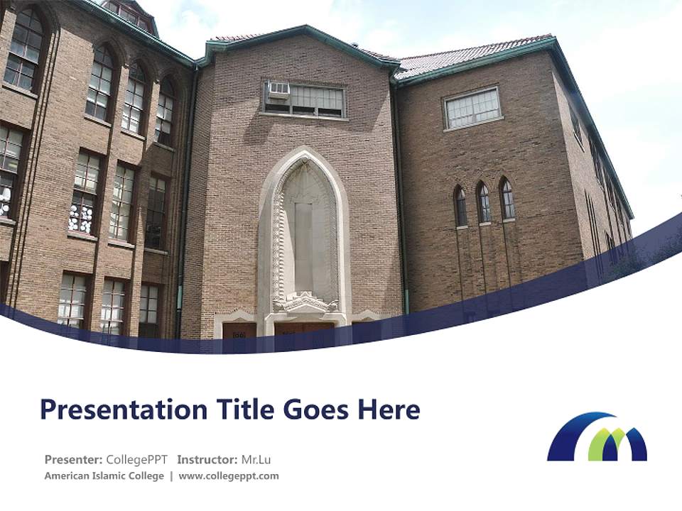 American Islamic College Course/Courseware Creation PPT Template4:3 ratio PPT effect preview image5