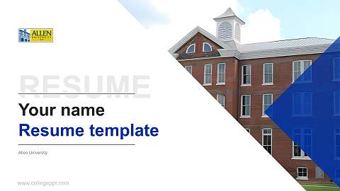 Allen University Resume PPT Template