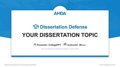 American Musical and Dramatic Academy Graduation Thesis Defense PPT Template