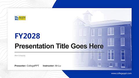 Allen University Academic Presentation/Research Findings Report PPT Template