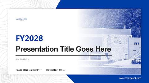 Alice Lloyd College Academic Presentation/Research Findings Report PPT Template