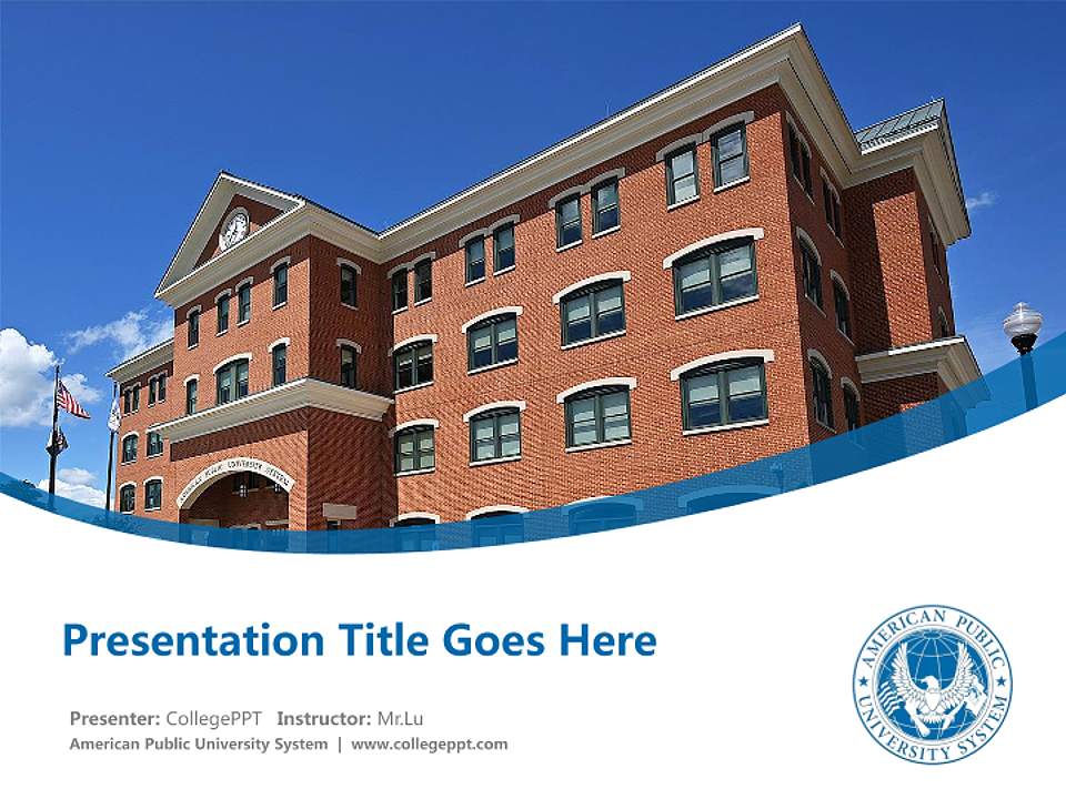 American Public University System Course/Courseware Creation PPT Template4:3 ratio PPT effect preview image5