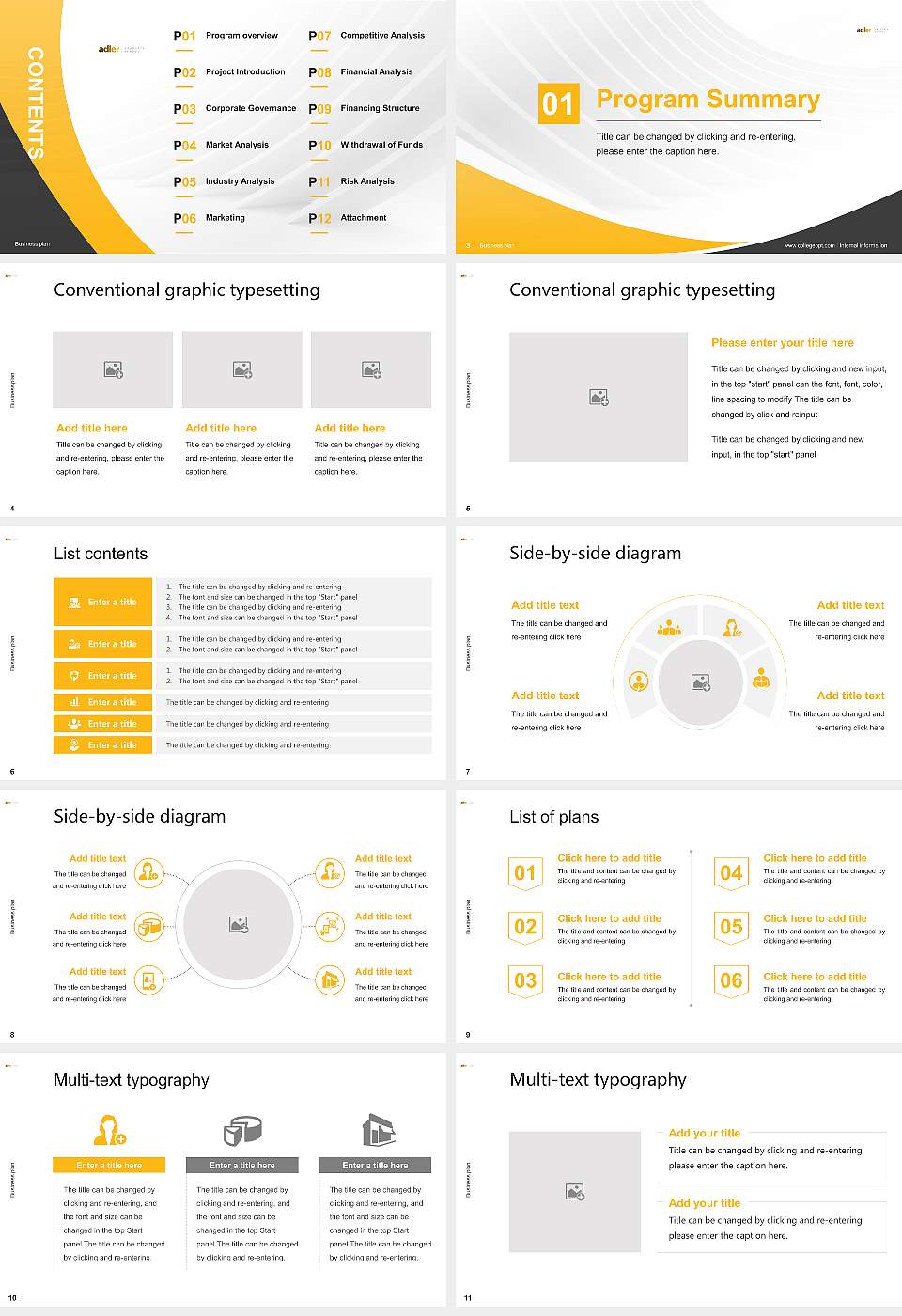 Adler Graduate School Competition/Entrepreneurship Contest PPT Template16:9 ratio PPT effect preview image2