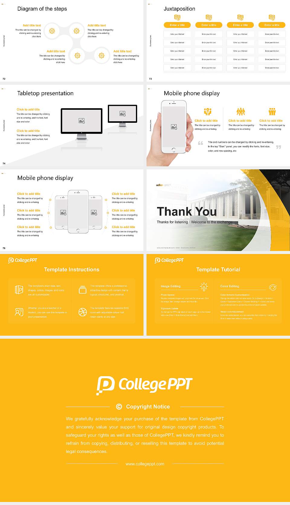 Adler Graduate School Competition/Entrepreneurship Contest PPT Template16:9 ratio PPT effect preview image9