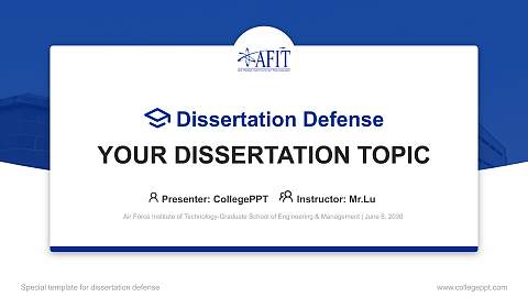 Air Force Institute of Technology-Graduate School of Engineering & Management Graduation Thesis Defense PPT Template