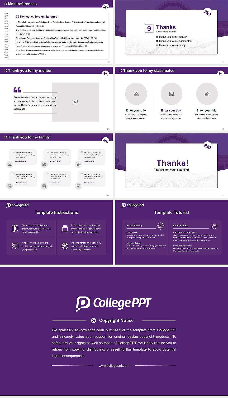 Abilene Christian University Graduation Thesis Defense PPT Template16:9 ratio PPT effect preview image7