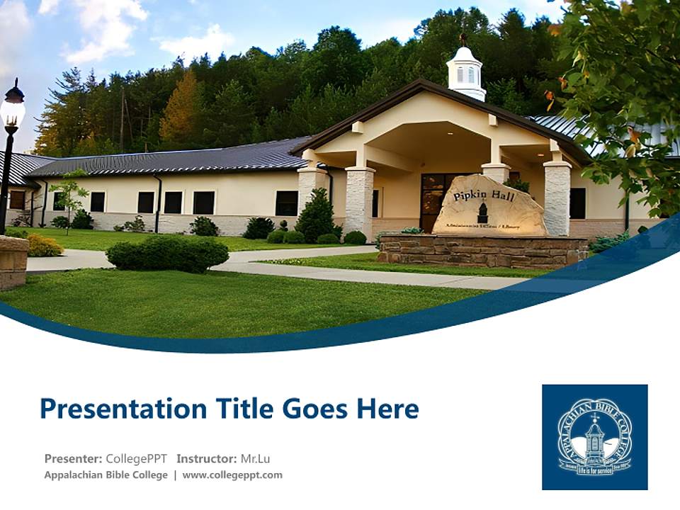 Appalachian Bible College Course/Courseware Creation PPT Template4:3 ratio PPT effect preview image1