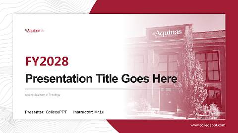 Aquinas Institute of Theology Academic Presentation/Research Findings Report PPT Template