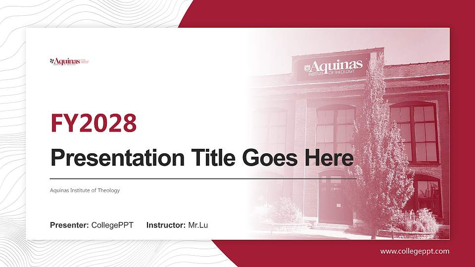 Aquinas Institute of Theology Academic Presentation/Research Findings Report PPT Template16:9 ratio PPT effect preview image