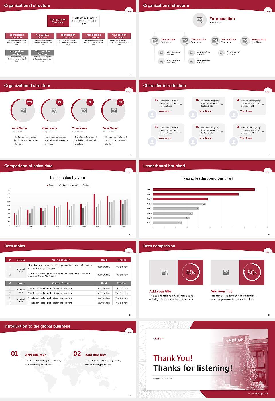 Aquinas Institute of Theology Academic Presentation/Research Findings Report PPT Template16:9 ratio PPT effect preview image4