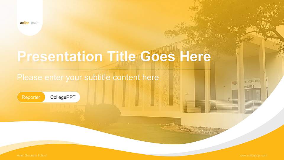 Adler Graduate School Lecture Sharing and Networking Event PPT Template16:9 ratio PPT effect preview image