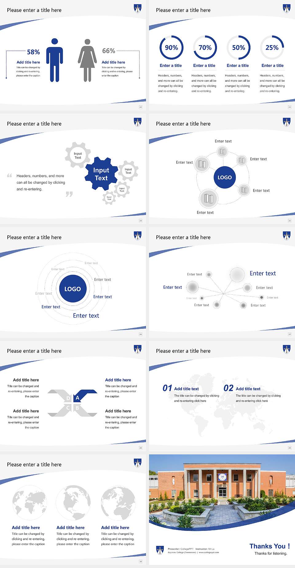 Aquinas College (Tennessee) Course/Courseware Creation PPT Template4:3 ratio PPT effect preview image4
