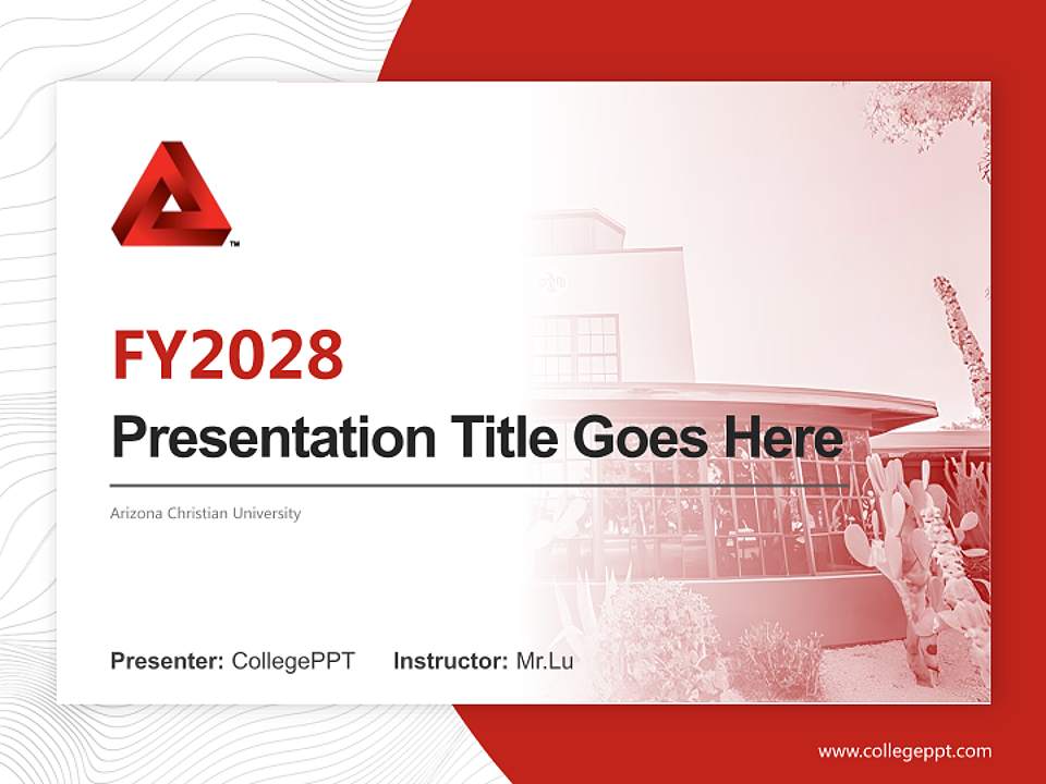 Arizona Christian University Academic Presentation/Research Findings Report PPT Template4:3 ratio PPT effect preview image5