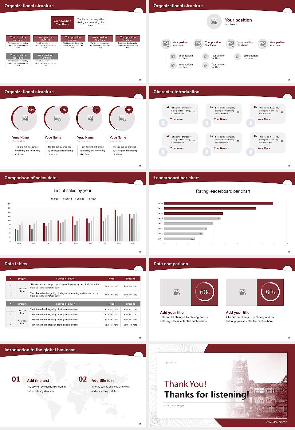 Aquinas College (Michigan) Academic Presentation/Research Findings Report PPT Template16:9 ratio PPT effect preview image4