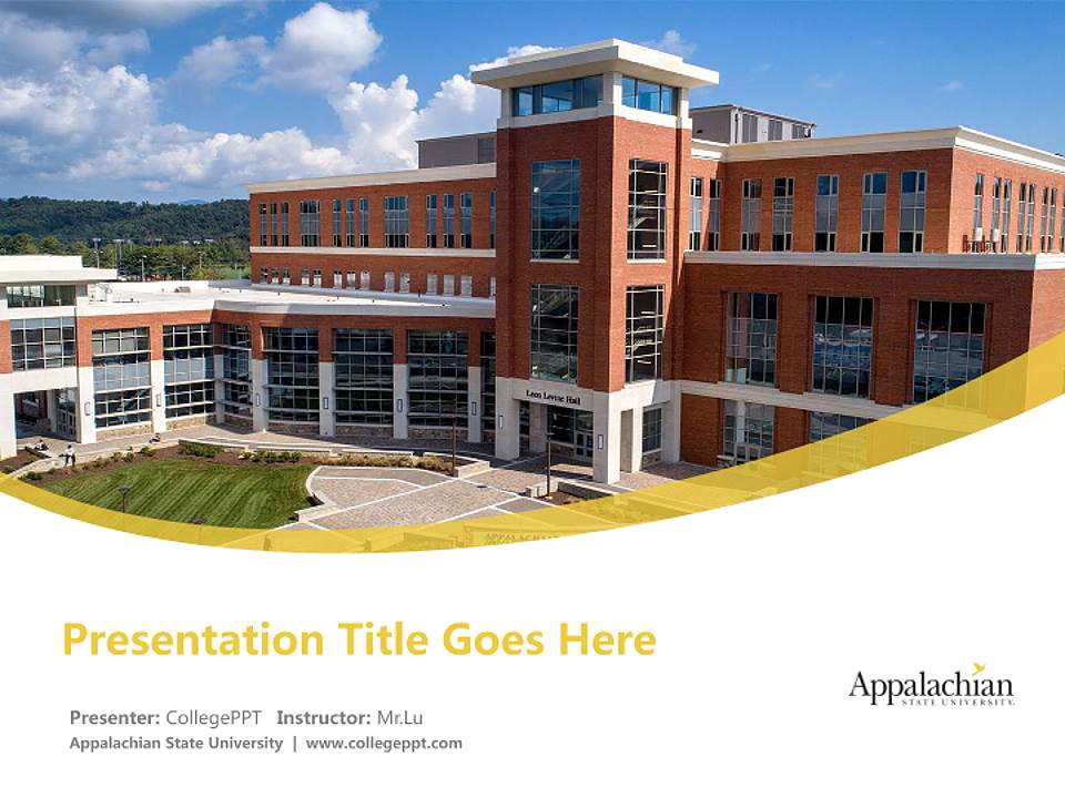 Appalachian State University Course/Courseware Creation PPT Template4:3 ratio PPT effect preview image5