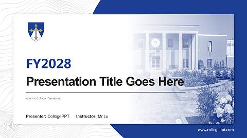 Aquinas College (Tennessee) Academic Presentation/Research Findings Report PPT Template