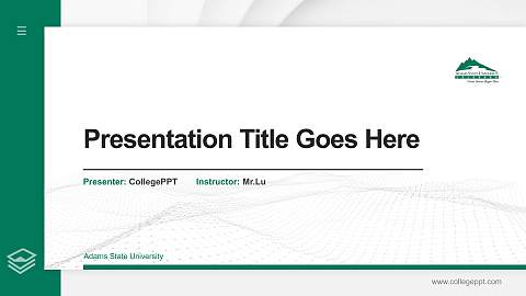 Adams State University Thesis Proposal/Graduation Defense PPT Template