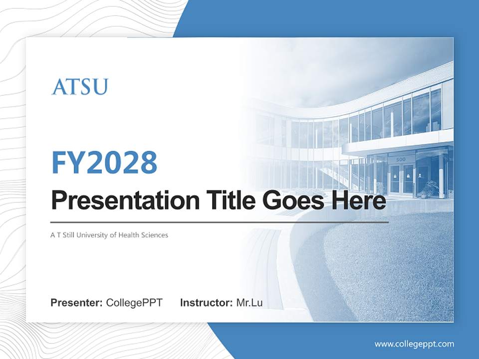 A T Still University of Health Sciences Academic Presentation/Research Findings Report PPT Template4:3 ratio PPT effect preview image5