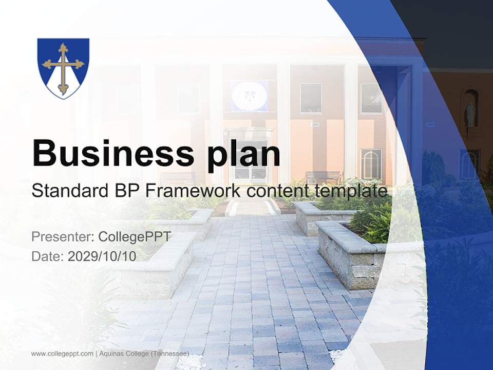 Aquinas College (Tennessee) Competition/Entrepreneurship Contest PPT Template4:3 ratio PPT effect preview image9