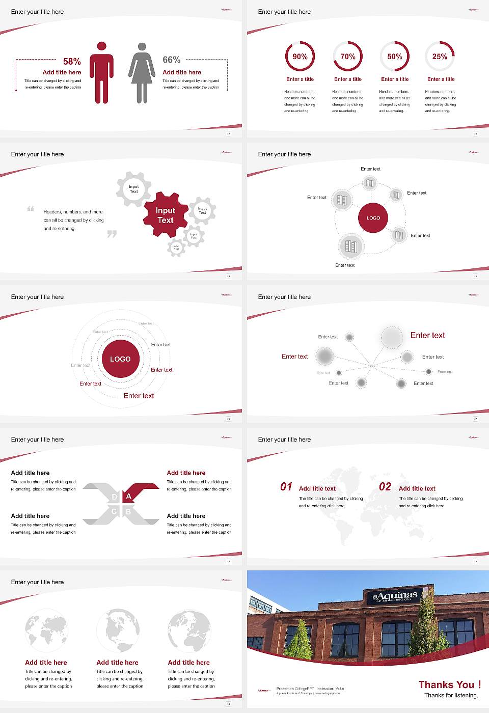 Aquinas Institute of Theology Course/Courseware Creation PPT Template16:9 ratio PPT effect preview image4