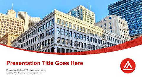 Academy of Art University Course/Courseware Creation PPT Template