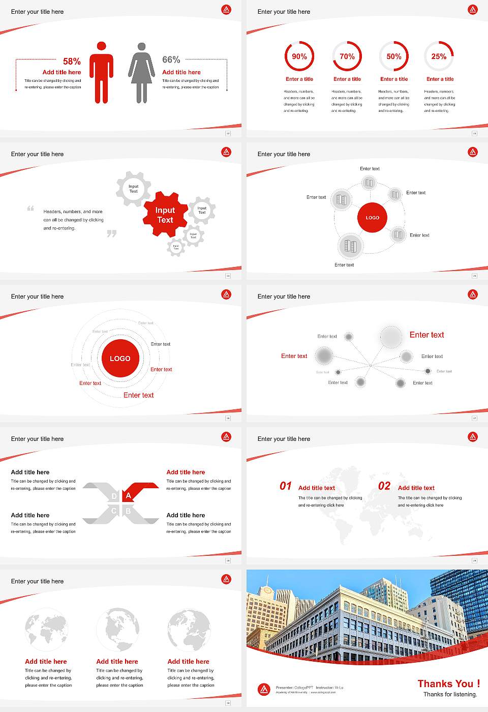 Academy of Art University Course/Courseware Creation PPT Template16:9 ratio PPT effect preview image4