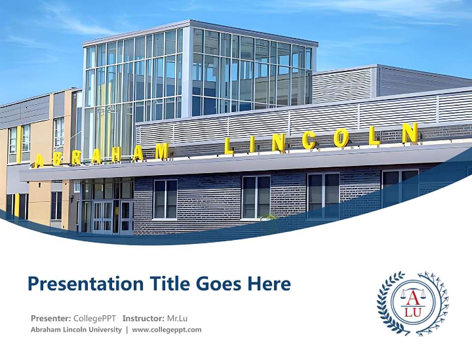 Abraham Lincoln University Course/Courseware Creation PPT Template4:3 ratio PPT effect preview image5