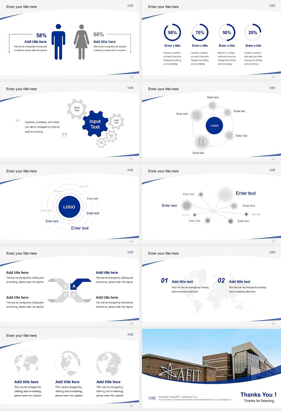 Air Force Institute of Technology-Graduate School of Engineering & Management Course/Courseware Creation PPT Template16:9 ratio PPT effect preview image4