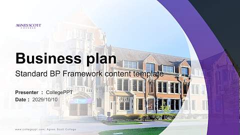 Agnes Scott College Competition/Entrepreneurship Contest PPT Template