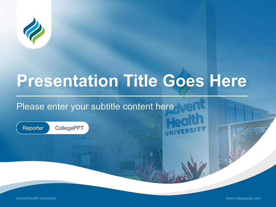 Adventhealth University Lecture Sharing and Networking Event PPT Template4:3 ratio PPT effect preview image4