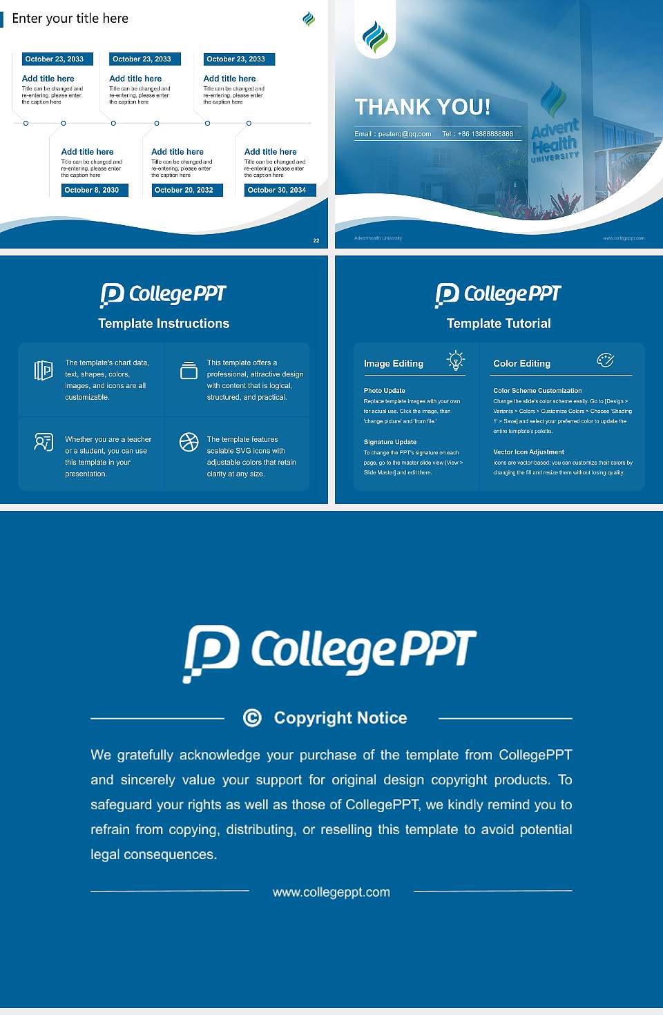 Adventhealth University Lecture Sharing and Networking Event PPT Template4:3 ratio PPT effect preview image4