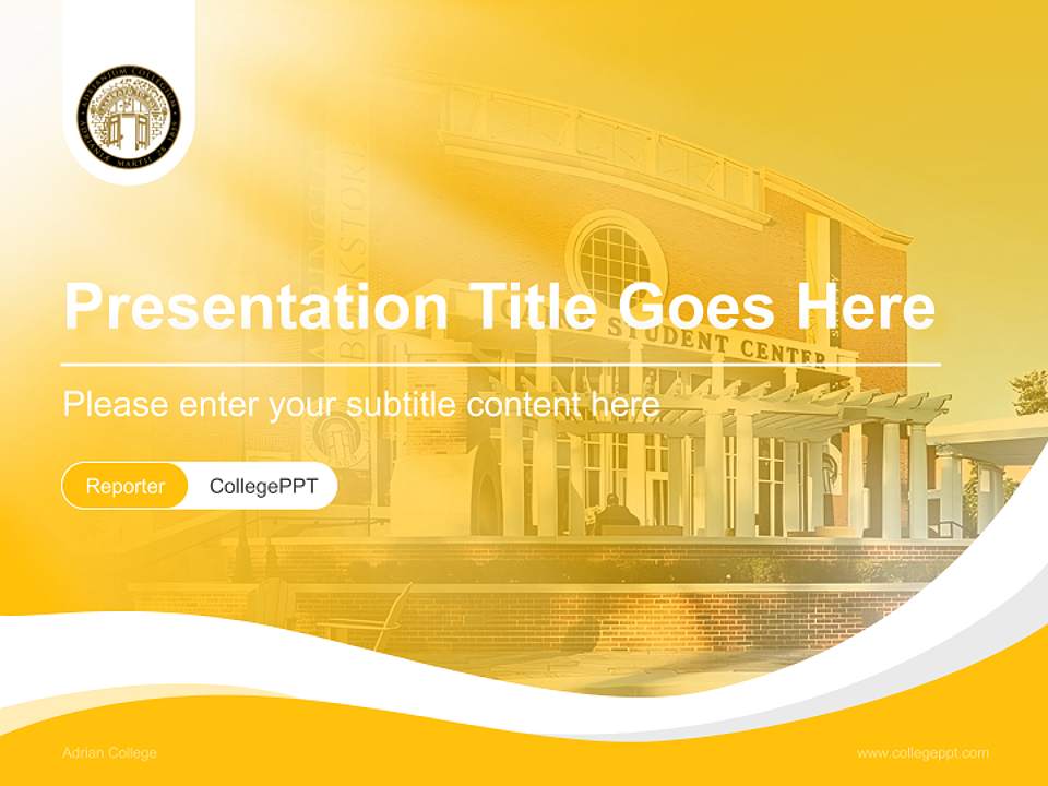 Adrian College Lecture Sharing and Networking Event PPT Template4:3 ratio PPT effect preview image4