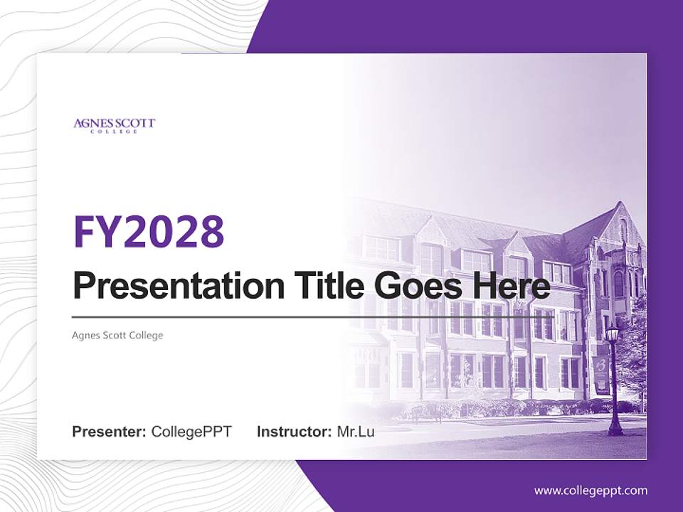 Agnes Scott College Academic Presentation/Research Findings Report PPT Template4:3 ratio PPT effect preview image5