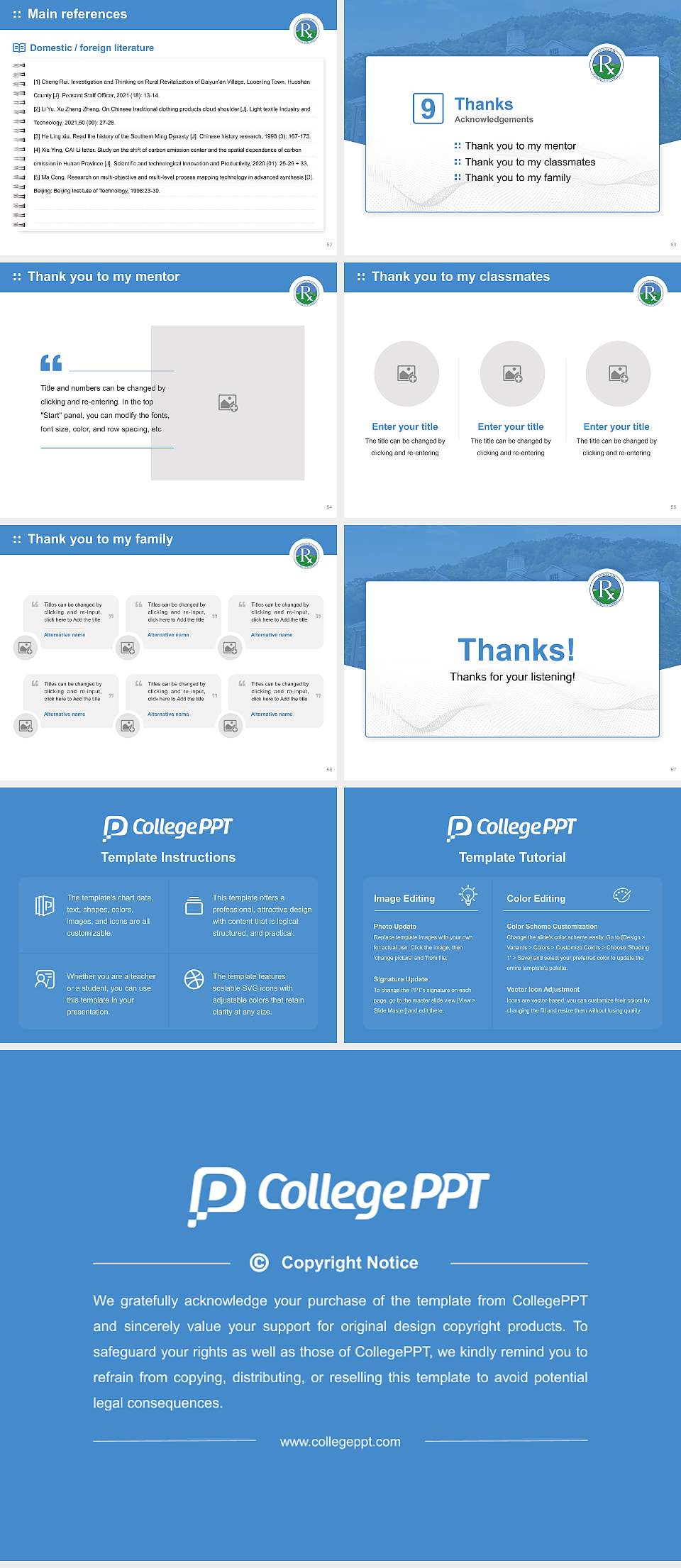 Appalachian College of Pharmacy Graduation Thesis Defense PPT Template4:3 ratio PPT effect preview image7