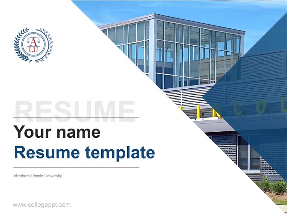 Abraham Lincoln University Resume PPT Template4:3 ratio PPT effect preview image5