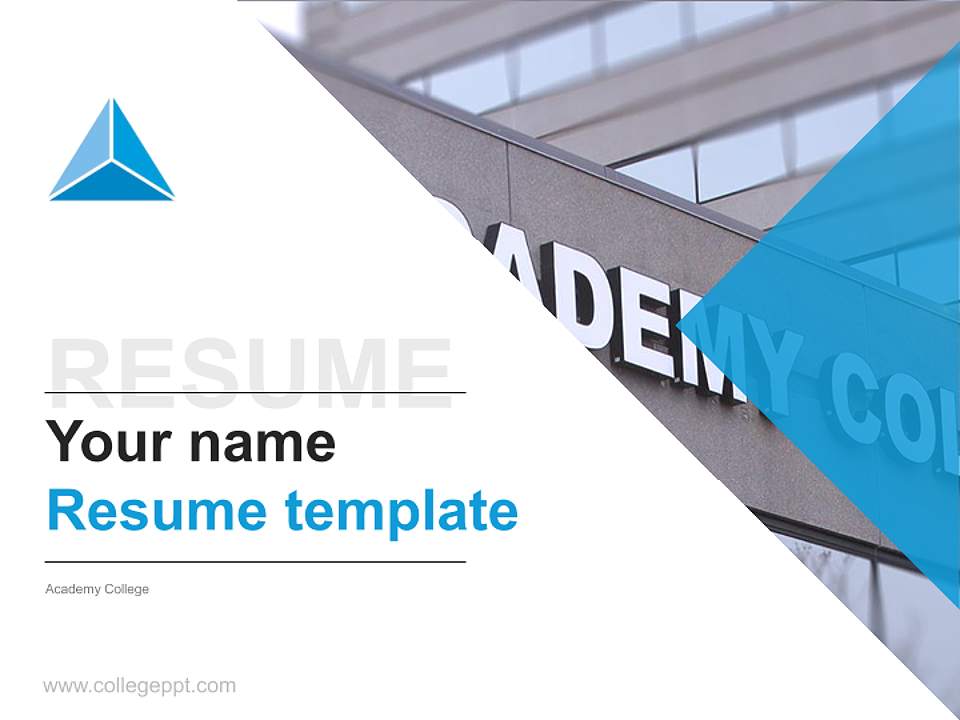Academy College Resume PPT Template4:3 ratio PPT effect preview image5