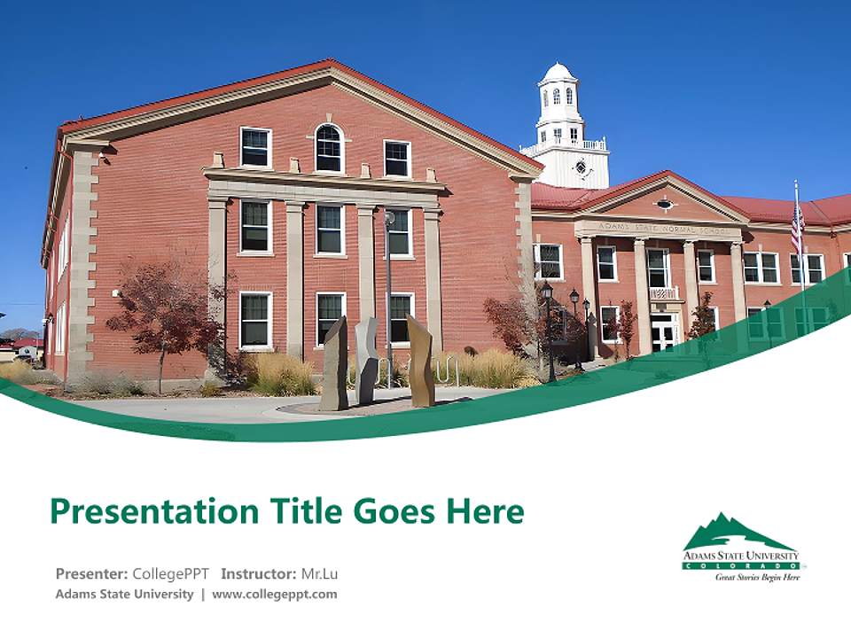 Adams State University Course/Courseware Creation PPT Template4:3 ratio PPT effect preview image5