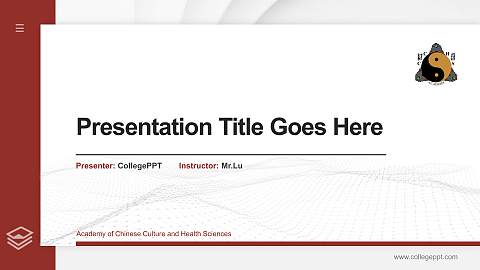 Academy of Chinese Culture and Health Sciences Thesis Proposal/Graduation Defense PPT Template