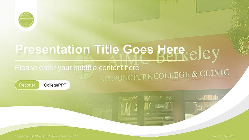 Acupuncture and Integrative Medicine College-Berkeley Lecture Sharing and Networking Event PPT Template16:9 ratio PPT effect preview image