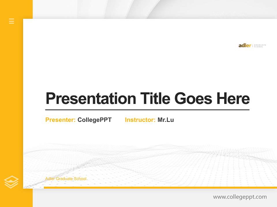 Adler Graduate School Thesis Proposal/Graduation Defense PPT Template4:3 ratio PPT effect preview image5