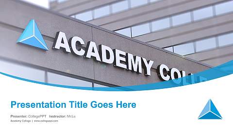 Academy College Course/Courseware Creation PPT Template